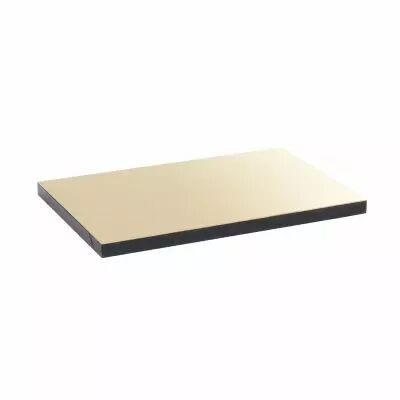 Plaque de finition couvercle m�tal laiton inox - boite de sol std 12/18 modules (088049)
