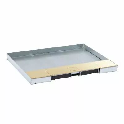 Couvercle m�tal rev�tement laiton - boite de sol version affleurante 12/18 mod (088107)
