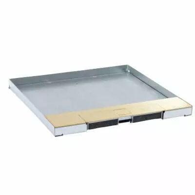 Couvercle m�tal rev�tement laiton - boite de sol version affleurante 16/24 mod (088108)