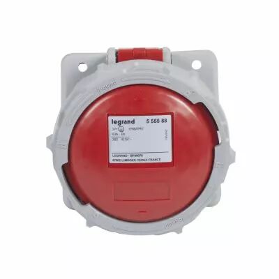 Prise fixe P17 IP66/67 63A - 380V~ � 415V~ - 3P+T (555588)