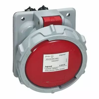 Prise fixe P17 IP66/67 63A - 380V~ � 415V~ - 3P+N+T (555589)