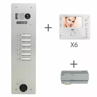 Kit Video Alu 1R 6 Bp 2 Voice Programm� (KV83/106)