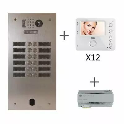 Kit Video Alu 2R 12 Bp 2 Voice Programm� (KV83/212)