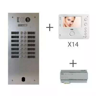 Kit Video Alu 2R 14 Bp 2 Voice Programm� (KV83/214)