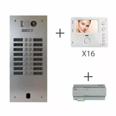 Kit Video Alu 2R 16 Bp 2 Voice Programm� (KV83/216)
