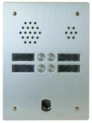 Plaque Audio Alu 2R 4Bp 2Voice Complete (A83/204M)