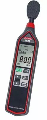 Sonom�tre gamme 30�130dB, pr�cision:+/-1,4dB, bande passante 20Hz � 8Khz (SEFRAM9835)