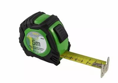 M�tre ruban acier enrob� de nylon longueur 5 m autobloquant, boitier bimati�re (222015)
