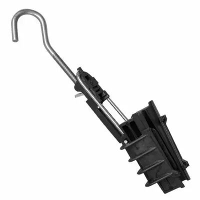 Pince d'ancrage r�glable � crochet orientable pour conducteurs a�riens torsad�s. (BR000)