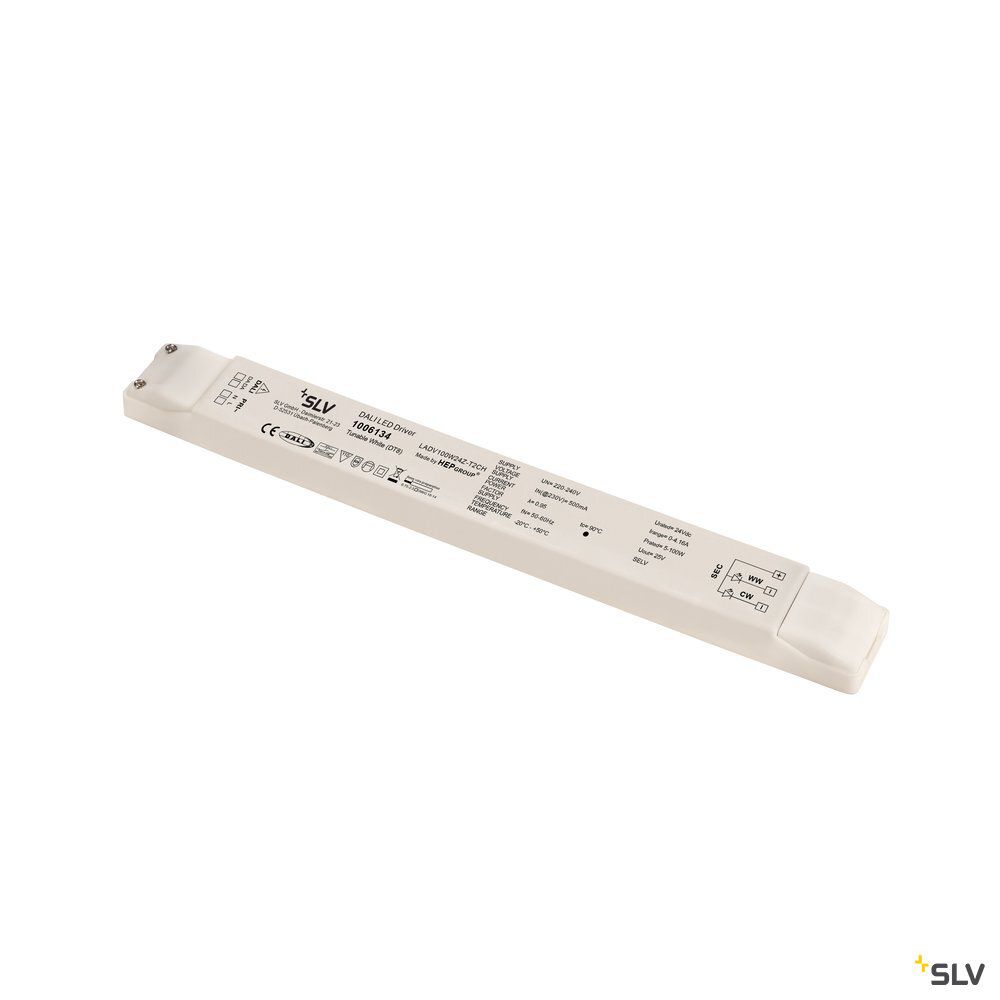 SLV BY DECLIC 1006134 - Alimentation LED, intérieur, blanc, 100W, 24V, 2  canaux, variable Dali