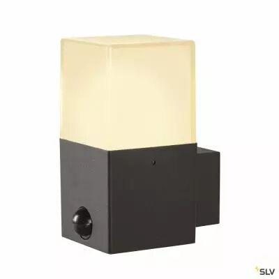 GRAFIT, applique ext�rieure, carr�, anthracite, E27, 11W max, IP44, d�tecteur de mouvements (1006183)