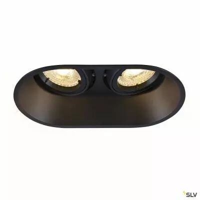HORN, encastr� de plafond int�rieur, double, noir, GU10/QPAR51, 25W max (1006121)