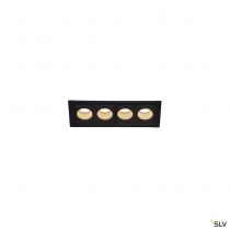 MILANDOS 4, encastré de plafond intérieur, noir, LED, 8W, 3000K (1005408)