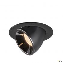 NUMINOS® GIMBLE L, encastré de plafond intérieur, 20°, noir/chrome, LED, 25,4W, 2700K (1005977)