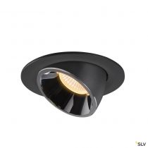 NUMINOS® GIMBLE L, encastré de plafond intérieur, 20°, noir/chrome, LED, 25,4W, 3000K (1005995)