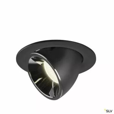 NUMINOS� GIMBLE L, encastr� de plafond int�rieur, 20�, noir/chrome, LED, 25,4W, 4000K (1006013)