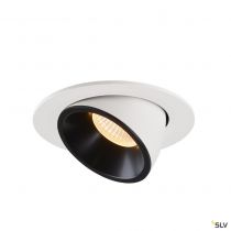 NUMINOS® GIMBLE L, encastré de plafond intérieur, 40°, blanc/noir, LED, 25,4W, 3000K (1006005)