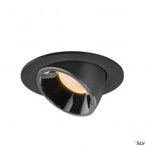 NUMINOS® GIMBLE L, encastré de plafond intérieur, 40°, noir/chrome, LED, 25,4W, 2700K (1005980)