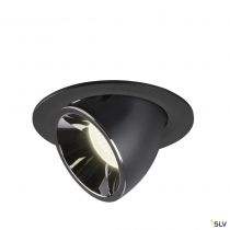 NUMINOS® GIMBLE L, encastré de plafond intérieur, 40°, noir/chrome, LED, 25,4W, 4000K (1006016)