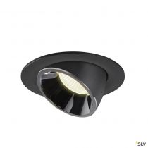 NUMINOS® GIMBLE L, encastré de plafond intérieur, 40°, noir/chrome, LED, 25,4W, 4000K (1006016)
