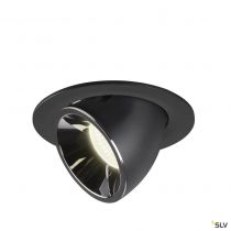 NUMINOS® GIMBLE L, encastré de plafond intérieur, 55°, noir/chrome, LED, 25,4W, 4000K (1006019)