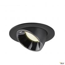 NUMINOS® GIMBLE L, encastré de plafond intérieur, 55°, noir/chrome, LED, 25,4W, 4000K (1006019)