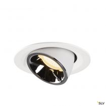 NUMINOS® GIMBLE M, encastré de plafond intérieur, 40°, blanc/chrome, LED, 17,5W, 3000K (1005953)