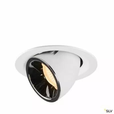 NUMINOS� GIMBLE M, encastr� de plafond int�rieur, 55�, blanc/chrome, LED, 17,5W, 2700K (1005938)