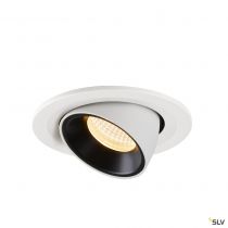 NUMINOS® GIMBLE S, encastré de plafond intérieur, 20°, blanc/noir, LED, 8,6W, 3000K (1005894)