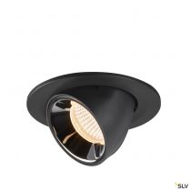 NUMINOS® GIMBLE S, encastré de plafond intérieur, 20°, noir/chrome, LED, 8,6W, 2700K (1005869)