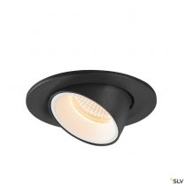 NUMINOS® GIMBLE S, encastré de plafond intérieur, 40°, noir/blanc, LED, 8,6W, 2700K (1005871)