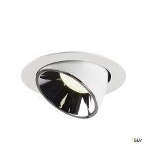 NUMINOS® GIMBLE XL, encastré de plafond intérieur, 40°, blanc/chrome, LED, 37,4W, 4000K (1006079)