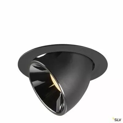 NUMINOS� GIMBLE XL, encastr� de plafond int�rieur, 40�, noir/chrome, LED, 37,4W, 3000K (1006052)