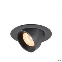 NUMINOS® GIMBLE XS, encastré de plafond intérieur, 20°, noir, LED, 7W, 2700K (1005813)