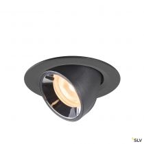 NUMINOS® GIMBLE XS, encastré de plafond intérieur, 20°, noir/chrome, LED, 7W, 2700K (1005815)