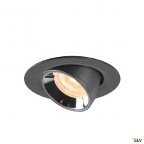 NUMINOS® GIMBLE XS, encastré de plafond intérieur, 20°, noir/chrome, LED, 7W, 2700K (1005815)