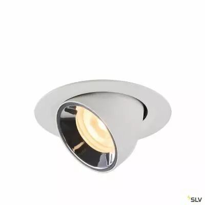 NUMINOS� GIMBLE XS, encastr� de plafond int�rieur, 40�, blanc/chrome, LED, 7W, 3000K (1005845)