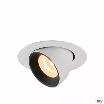 NUMINOS� GIMBLE XS, encastr� de plafond int�rieur, 40�, blanc/noir, LED, 7W, 2700K (1005825)