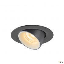 NUMINOS® GIMBLE XS, encastré de plafond intérieur, 40°, noir/blanc, LED, 7W, 3000K (1005835)