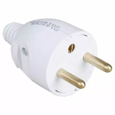 16A male p.feuille dte  blanche (61020)
