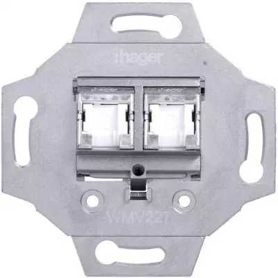 1930 RJ45 double Cat 6 STP HAGER (WMV227)