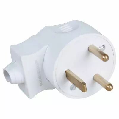 20A male coud�e 2P+T blanc (61062)