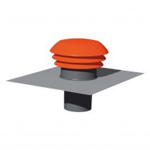 Accessoire Thermodynamique entrée/sortie d\'air toiture rouge Ø125mm (296069)