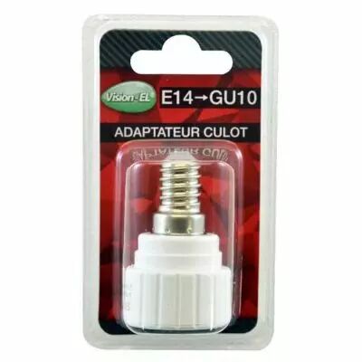 adaptateur base culot e14 vers gu10 blister (739881)