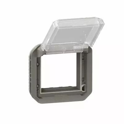 Adaptateur Plexo � volet transparent pour Mosaic composable anthracite (069880L)