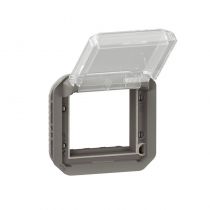 Adaptateur Plexo à volet transparent pour Mosaic composable anthracite (069880L)