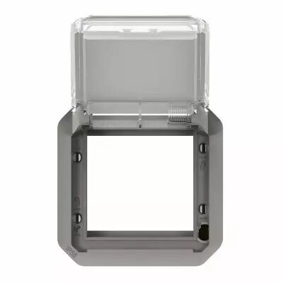 Adaptateur Plexo � volet transparent pour Mosaic composable gris (069580L)