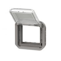 Adaptateur Plexo à volet transparent pour Mosaic composable gris (069580L)