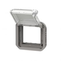 Adaptateur Plexo verrouillable à volet transparent pour Mosaic composable gris (069579L)