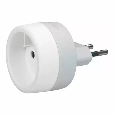 Adaptateur pour ancienne prise � broche �4,8mm vers �4mm avec �clips de protection - blanc et gris (050381)